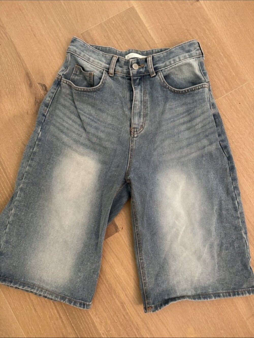 Oak + Fort Denim Jorts Light Wash 100% Cotton Size 2